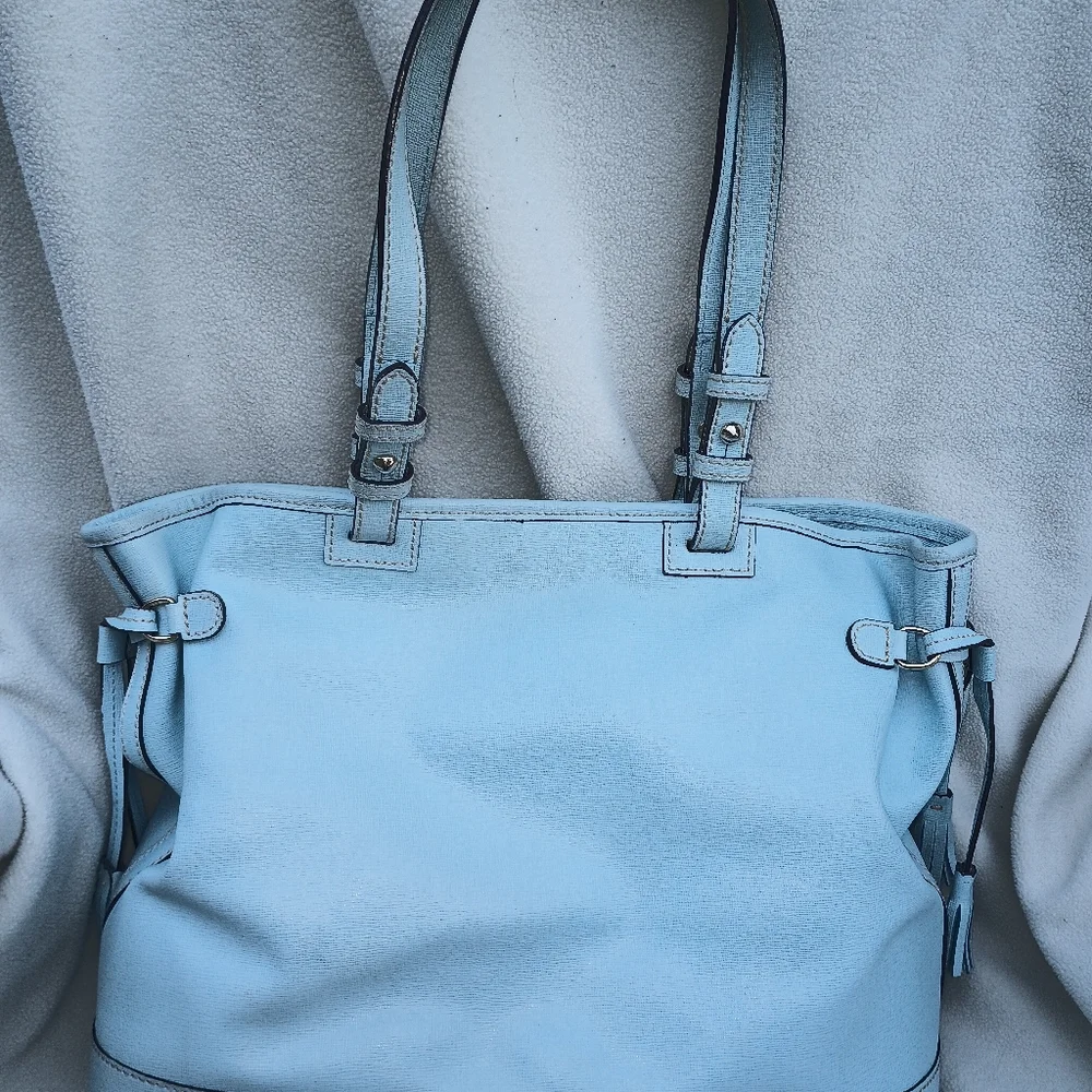 Dooney and Bourke Safiano double strap tassel tote - Picture 11 of 12